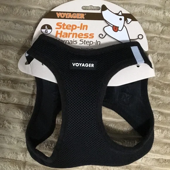 Voyager Black Step-In Dog Harness W/reflective strips, size large, NWT. - Picture 7 of 8